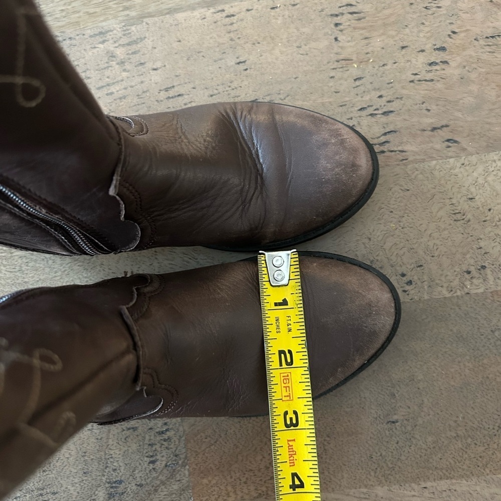 Clarks Toddler Dark Brown Embroidered Cowboy Boots - Picture 8 of 9